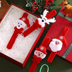 Christmas Slap Bracelet Santa Snowman Reindeer