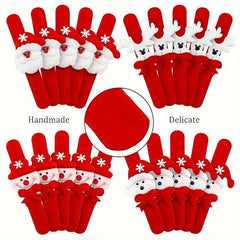Christmas Slap Bracelet Santa Snowman Reindeer