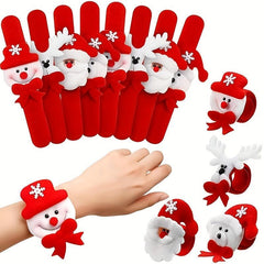 Christmas Slap Bracelet Santa Snowman Reindeer