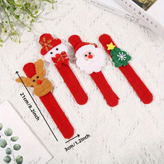 Christmas Slap Bracelet Santa Snowman Reindeer