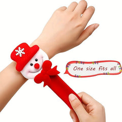 Christmas Slap Bracelet Santa Snowman Reindeer