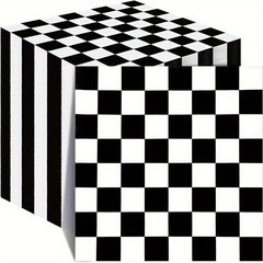 20pcs Racing Flag Print Napkins for Car Birthday Party Supplies