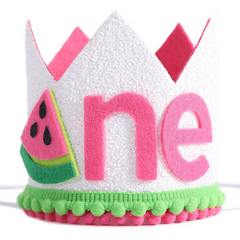 Sparkly Lion Crown Hat for Kids Party Watermelon Rainbow Sequins