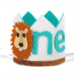 Sparkly Lion Crown Hat for Kids Party Watermelon Rainbow Sequins