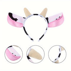 1pc Horn Ear Headband for Birthday Parties Halloween Cow Costume