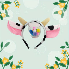 1pc Horn Ear Headband for Birthday Parties Halloween Cow Costume