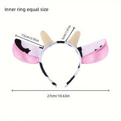 1pc Horn Ear Headband for Birthday Parties Halloween Cow Costume