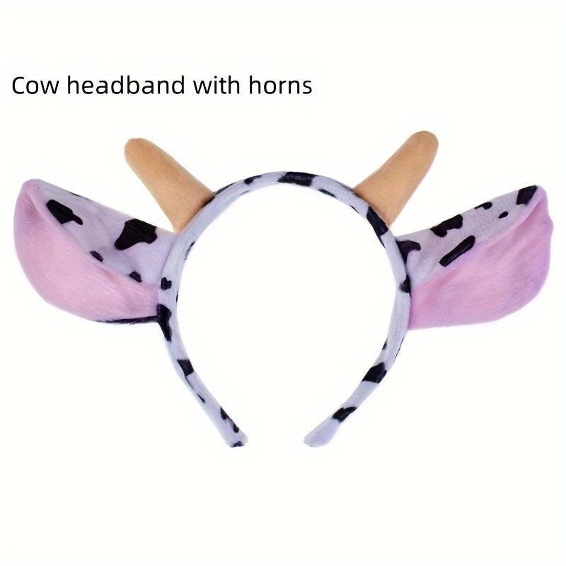 1pc Horn Ear Headband for Birthday Parties Halloween Cow Costume