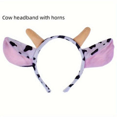 1pc Horn Ear Headband for Birthday Parties Halloween Cow Costume