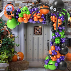 114pc Halloween Balloons Set - Cat Pumpkin Witch Spider Balloons