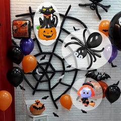 114pc Halloween Balloons Set - Cat Pumpkin Witch Spider Balloons