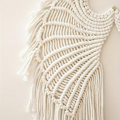 Bohemian Angels Wing Macrame Wall Hanging Tapestry with Tassels