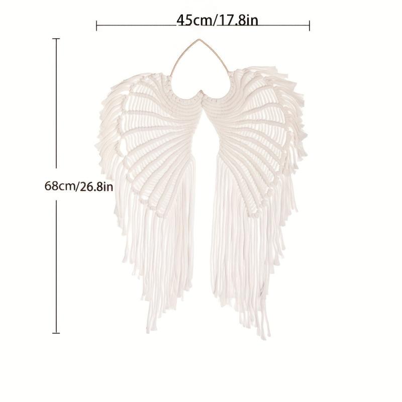 Bohemian Angels Wing Macrame Wall Hanging Tapestry with Tassels
