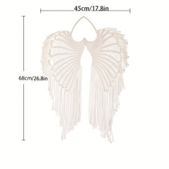 Bohemian Angels Wing Macrame Wall Hanging Tapestry with Tassels