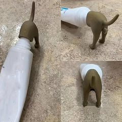 Christmas Thanksgiving Funny Dog Butt Toothpaste Top Cover