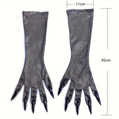 Artificial Diamond Cat Mask Gloves Set Cosplay Prom Christmas Party