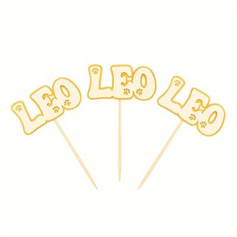 8pcs Animal Cupcake Toppers Lion Cake Topper Party Supplies