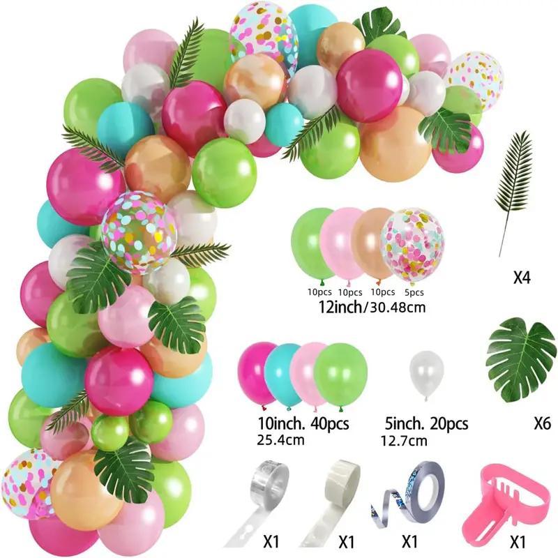 Hawaiian Style Balloon Arch Garland Set for Party Decor