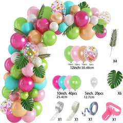 Hawaiian Style Balloon Arch Garland Set for Party Decor
