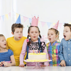 Glitter Happy Birthday Cake Topper for Party Decor