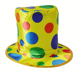 Clown Hat Costume Top Hat Straight Barrel Golden Cloth Flat Top
