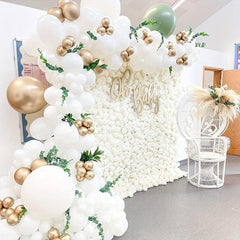Balloon Garland Set With Golden Latex Avocado Balloon Arch