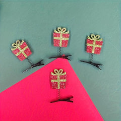 Christmas Hair Clips Santa Snowman Reindeer Decoration Small Clips