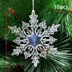 Transparent Acrylic Icicles Christmas Tree Decoration - Winter Frost Look