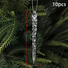 Transparent Acrylic Icicles Christmas Tree Decoration - Winter Frost Look