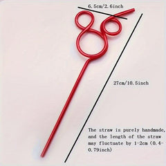 6pcs Cartoon Mouse Shaped Straws Reusable Party Straws for Halloween Christmas