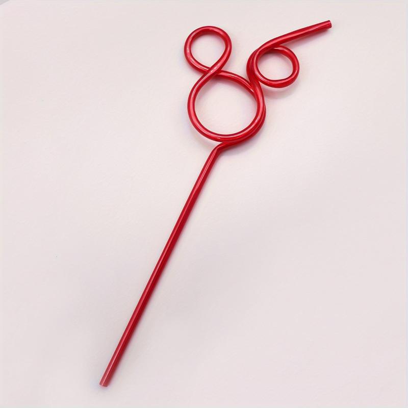 6pcs Cartoon Mouse Shaped Straws Reusable Party Straws for Halloween Christmas