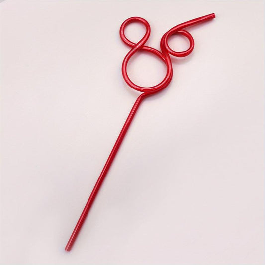 6pcs Cartoon Mouse Shaped Straws Reusable Party Straws for Halloween Christmas