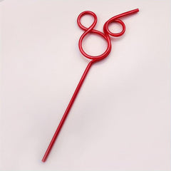 6pcs Cartoon Mouse Shaped Straws Reusable Party Straws for Halloween Christmas