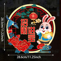Double-Sided Spring Fu Character Window Flower Sticker