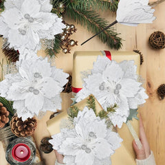 Large Artificial Christmas Flower Head for Tree Decorations and Parties