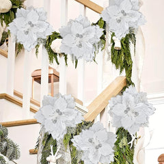 Large Artificial Christmas Flower Head for Tree Decorations and Parties