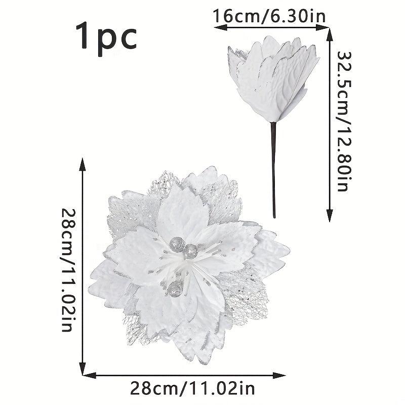 Large Artificial Christmas Flower Head for Tree Decorations and Parties