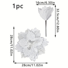 Large Artificial Christmas Flower Head for Tree Decorations and Parties