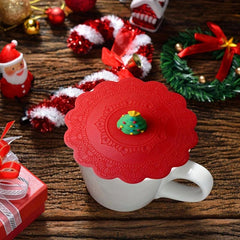 1pc Christmas Tree Dust-proof Silicone Cup Lid Safe Material