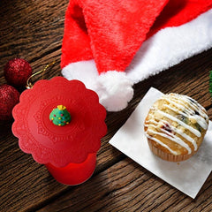 1pc Christmas Tree Dust-proof Silicone Cup Lid Safe Material