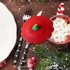 1pc Christmas Tree Dust-proof Silicone Cup Lid Safe Material