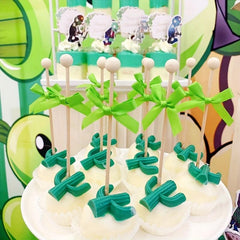 6pcs Cake Decorating Inserts Round Beads Wooden Sticks Baking Supplies