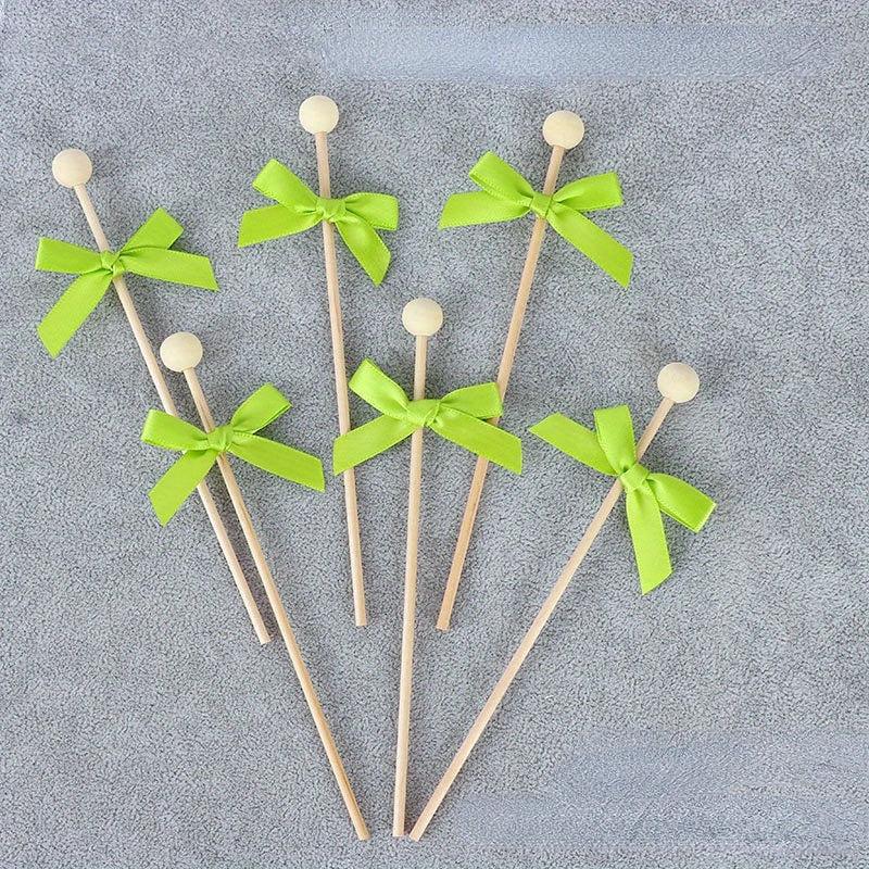 6pcs Cake Decorating Inserts Round Beads Wooden Sticks Baking Supplies