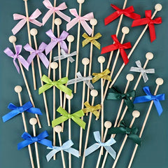 6pcs Cake Decorating Inserts Round Beads Wooden Sticks Baking Supplies