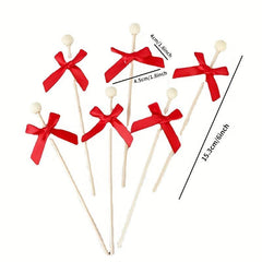 6pcs Cake Decorating Inserts Round Beads Wooden Sticks Baking Supplies