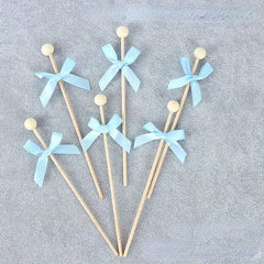 6pcs Cake Decorating Inserts Round Beads Wooden Sticks Baking Supplies