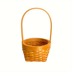 Hand Woven Basket Wooden Chip Hand Basket Wedding Decoration