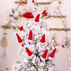 6pcs Mini Christmas Hat Lollipop Non-woven Small Hat