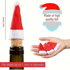 6pcs Mini Christmas Hat Lollipop Non-woven Small Hat