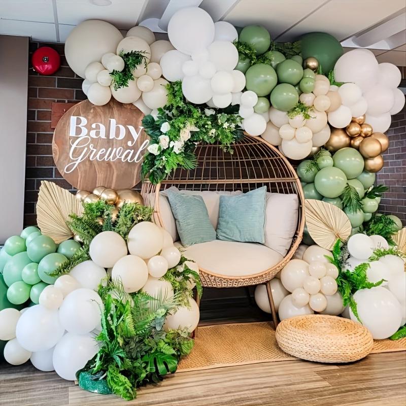 139pcs Green Balloon Garland Set Birthday Baby Shower Anniversary Gender Reveal